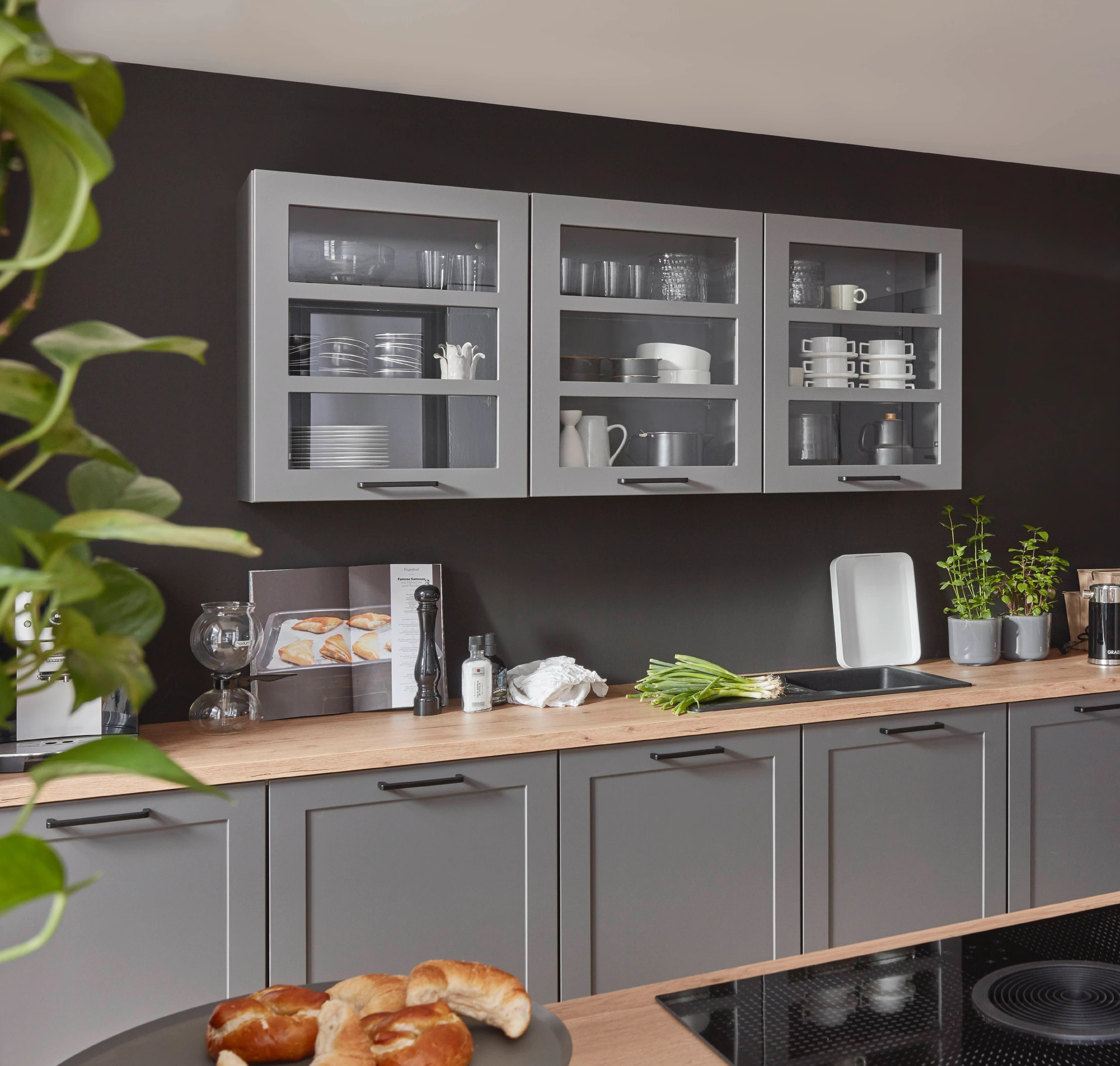 Attitude kitchen detail in slate grey